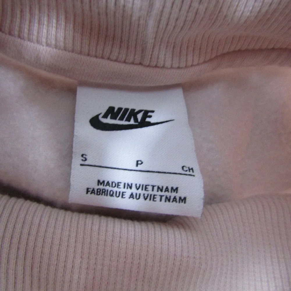 Nike Mock Neck Sweatshirt Mens Small Pink Fleece Pullover Center Swoosh